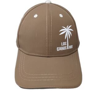 Los Carbos MX Strapback Baseball Cap Brown OS Adjustable Vented Holes Boller